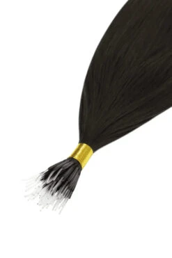 Darkest Brown (#2) Remy Royale Nano Bond Hair Extensions(Darkest Brown 2 Remy Royale Nano Bond Hair Extensions)