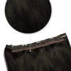 Darkest Brown (#2) Quad Weft Clip In One Piece Hair Extensions(Quad Wefted Remy Clip In Human Hair Extensions Darkest Brown 2)