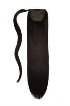 Darkest Brown (#2) Straight Up Wrap Around Ponytail Extension(Darkest Brown 2 Clip In Ponytail Extensions)