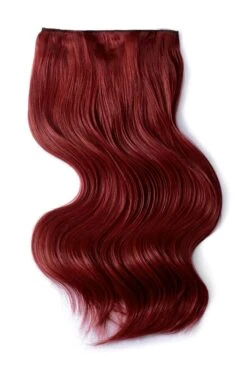Double WeftedRemy Clip In Human Hair Extensions - Deep Red(Double Wefted Remy Clip In Human Hair Extensions Deep Red)
