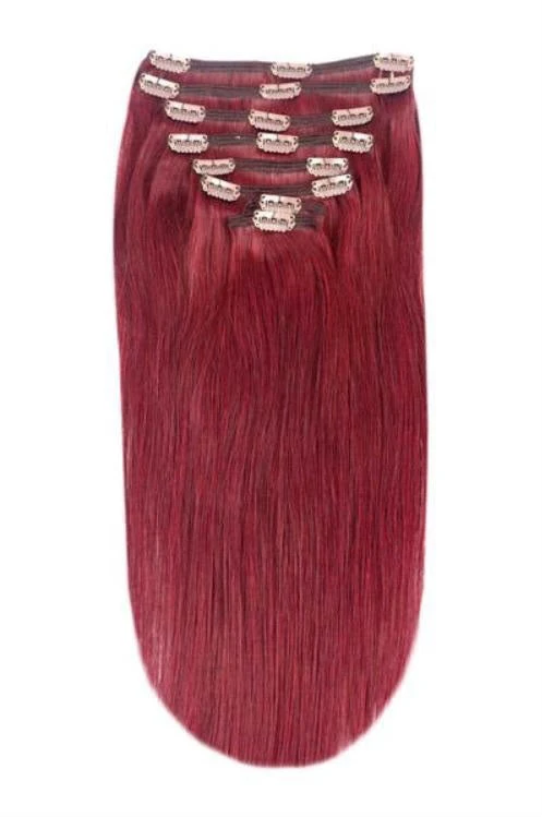 Full HeadRemy Clip In Human Hair Extensions - Deep Red(Full Head Remy Clip In Human Hair Extensions Deep Red) 1 Full HeadRemy Clip In Human Hair Extensions - Deep Red(Full Head Remy Clip In Human Hair Extensions Deep Red)