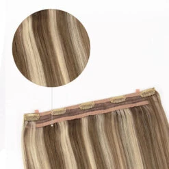 Iced Cappuccino (#14/22) Quad Weft Clip In One Piece Hair Extensions(Iced Cappuccino 14 22 Quad Weft Clip In One Piece Hair Extensions)