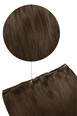 One Piece Top-up Remy Clip In Human Hair Extensions - Medium Brown (#4)(One Piece Clip In Hair Extension Medium Brown 4)