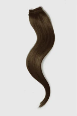 One Piece Top-up Remy Clip In Human Hair Extensions - Medium Brown (#4)(One Piece Clip In Hair Extension Medium Brown 4) -Cliphair Sale Store Medium Brown Clip In Volumizer Hair Extensions 4 qf website full