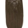 Full Head Remy Clip In Human Hair Extensions - Medium Brown (#4)(Full Head Remy Clip In Human Hair Extensions Medium Brown 4)