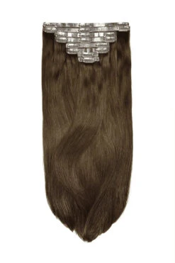 Remy Royale Seamless Clip Ins - Medium Brown (#4)(Seamless Clip In Hair Extensions Double Drawn Medium Brown)
