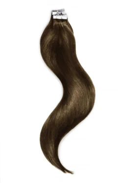 Tape In Remy Human Hair Extension Medium Brown (#4)(Tape In Remy Human Hair Extension Medium Brown 4)