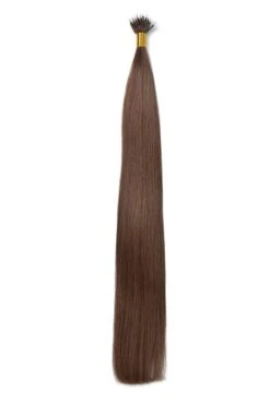 Nano Ring Hair Extensions Double Drawn - Light/Chestnut Brown (#6)(Nano Ring Hair Extensions Double Drawn Light Chestnut Brown 6)