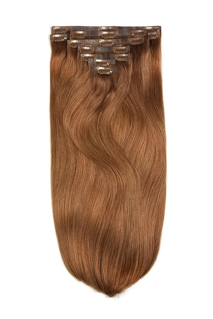 Remy Royale Seamless Clip Ins - Light Auburn (#30)(Seamless Clip In Hair Extensions Double Drawn Light Auburn) 1 Remy Royale Seamless Clip Ins - Light Auburn (#30)(Seamless Clip In Hair Extensions Double Drawn Light Auburn)