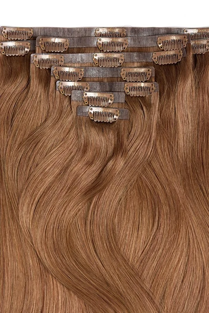 Remy Royale Seamless Clip Ins - Light Auburn (#30)(Seamless Clip In Hair Extensions Double Drawn Light Auburn) 2 Remy Royale Seamless Clip Ins - Light Auburn (#30)(Seamless Clip In Hair Extensions Double Drawn Light Auburn) - Image 2