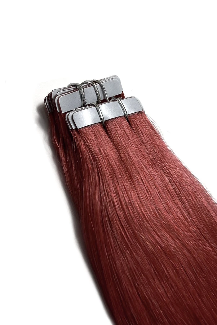 Tape In Remy Human Hair Extension - Deep Red(Tape In Remy Human Hair Extension Deep Red) 3 Tape In Remy Human Hair Extension - Deep Red(Tape In Remy Human Hair Extension Deep Red) - Image 3