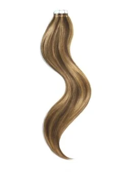 Tape In Remy Human Hair Extensions - Hazelnut Brondie (#6/27)(Tape In Remy Human Hair Extensions Blonde 6 27)