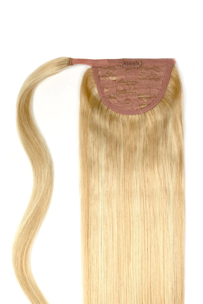 Barbie Blonde (#16/60) Straight Up Wrap Around Ponytail(Blonde Mix 16 60 Clip In Ponytail Extensions) 2 Barbie Blonde (#16/60) Straight Up Wrap Around Ponytail(Blonde Mix 16 60 Clip In Ponytail Extensions) - Image 2