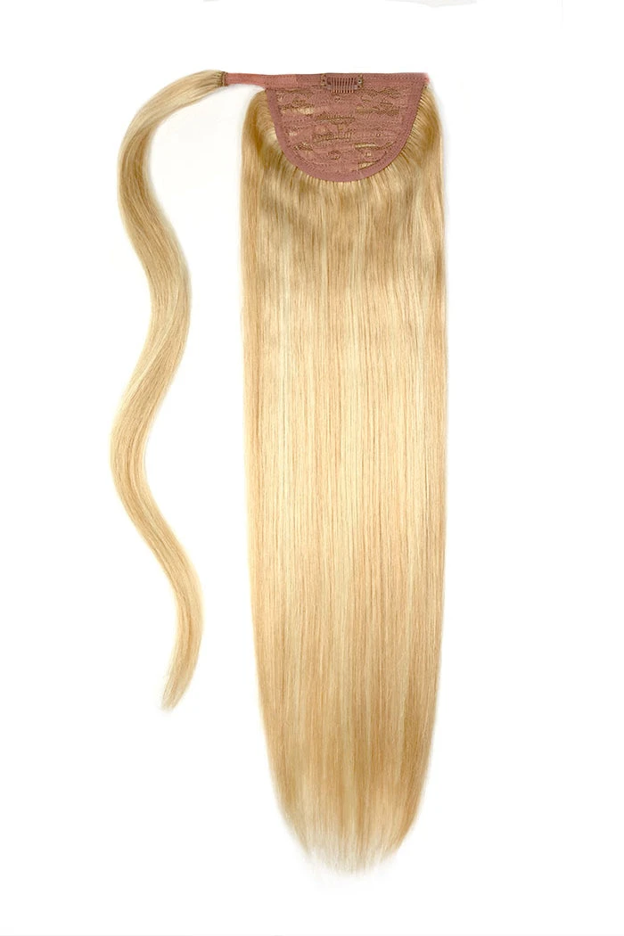 Barbie Blonde (#16/60) Straight Up Wrap Around Ponytail(Blonde Mix 16 60 Clip In Ponytail Extensions) 1 Barbie Blonde (#16/60) Straight Up Wrap Around Ponytail(Blonde Mix 16 60 Clip In Ponytail Extensions)