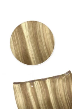 One Piece Top-up Remy Clip In Human Hair Extensions - Biscuit Blondey Balayage(Biscuit Blondey Balayage One Piece Clip In Hair Extensions Top Up)