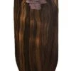 Full Head Remy Clip In Human Hair Extensions - Espresso Melt (#2/4/6)(Full Head Set Clip In Hair Extensions Brown Mix 2 4 6)