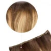 One Piece Top-up Remy Clip In Human Hair Extensions - Chestnut Honey Balayage(Chestnut Honey Balayage One Piece Clip In Hair Extensions Top Up)
