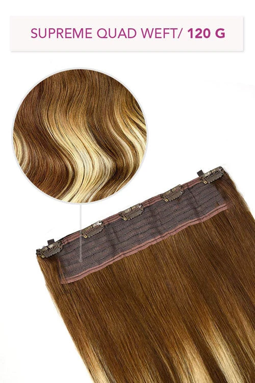 Chestnut Bronde Balayage Supreme Quad Weft One Piece Clip In Hair Extensions(Chestnut Bronde Supreme Quad Weft One Piece Clip In Hair Extension) 1 Chestnut Bronde Balayage Supreme Quad Weft One Piece Clip In Hair Extensions(Chestnut Bronde Supreme Quad Weft One Piece Clip In Hair Extension)