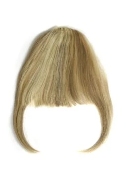 Clip In /on Remy Human Hair Fringe / Bangs - Biscuit Blondey (#18/613)(Clip On Fringe Hair Brown Blonde Mix 18 613)