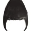 Clip In /on Remy Human Hair Fringe / Bangs - Jet Black (#1)(Clip On Fringe Hair Jet Black 1)