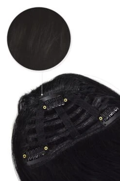 Clip In /on Remy Human Hair Fringe / Bangs - Jet Black (#1)(Clip On Fringe Hair Jet Black 1) 6 Clip In /on Remy Human Hair Fringe / Bangs - Jet Black (#1)(Clip On Fringe Hair Jet Black 1) -Cliphair Sale Store clip in fringes uk
