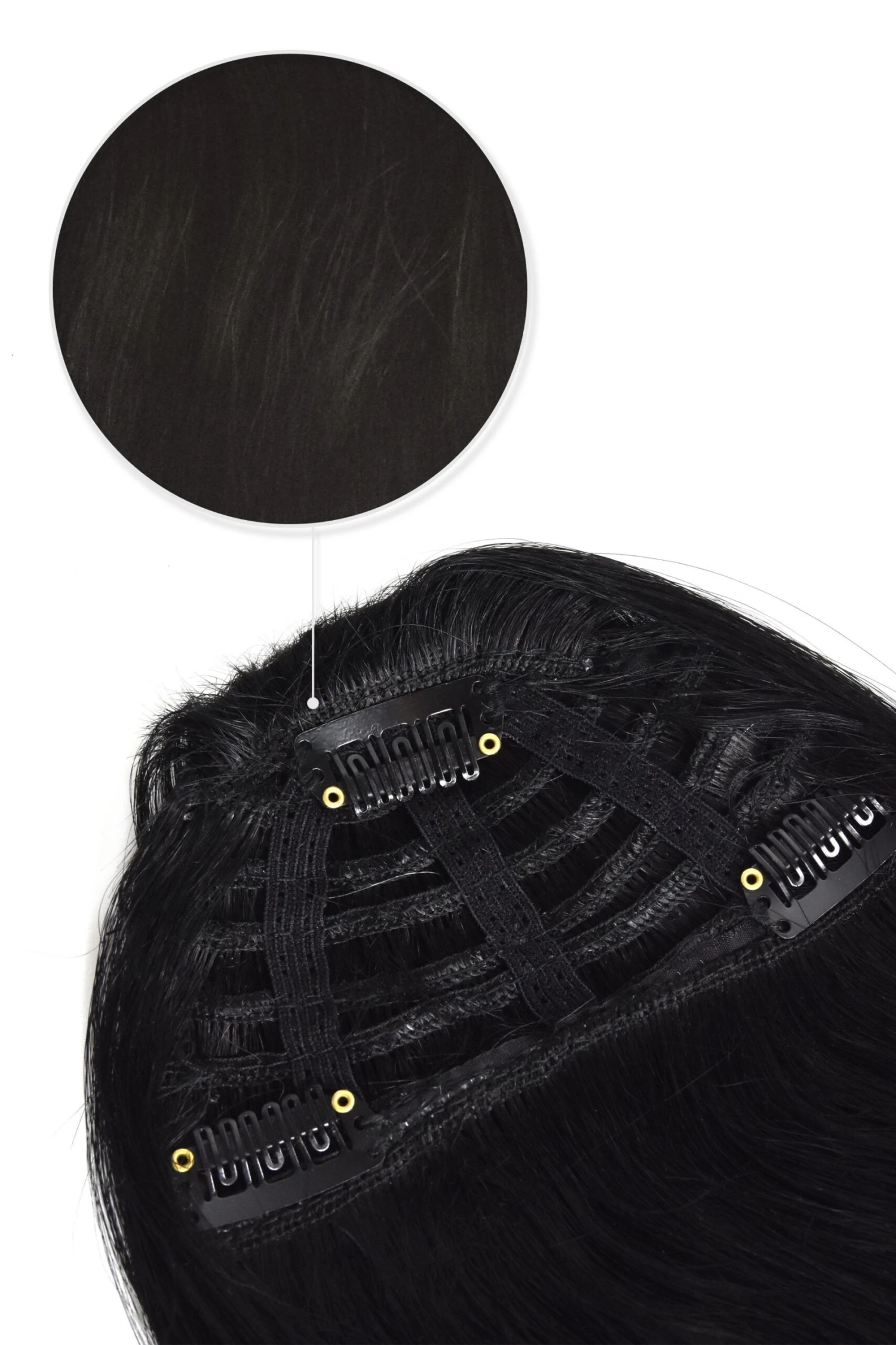 Clip In /on Remy Human Hair Fringe / Bangs - Jet Black (#1)(Clip On Fringe Hair Jet Black 1) 3 Clip In /on Remy Human Hair Fringe / Bangs - Jet Black (#1)(Clip On Fringe Hair Jet Black 1) - Image 3