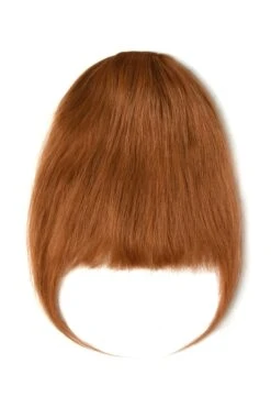 Clip In /on Remy Human Hair Fringe / Bangs - Flaming Ginger (#350)(Clip On Fringe Hair Ginger Red Natural Red 350)