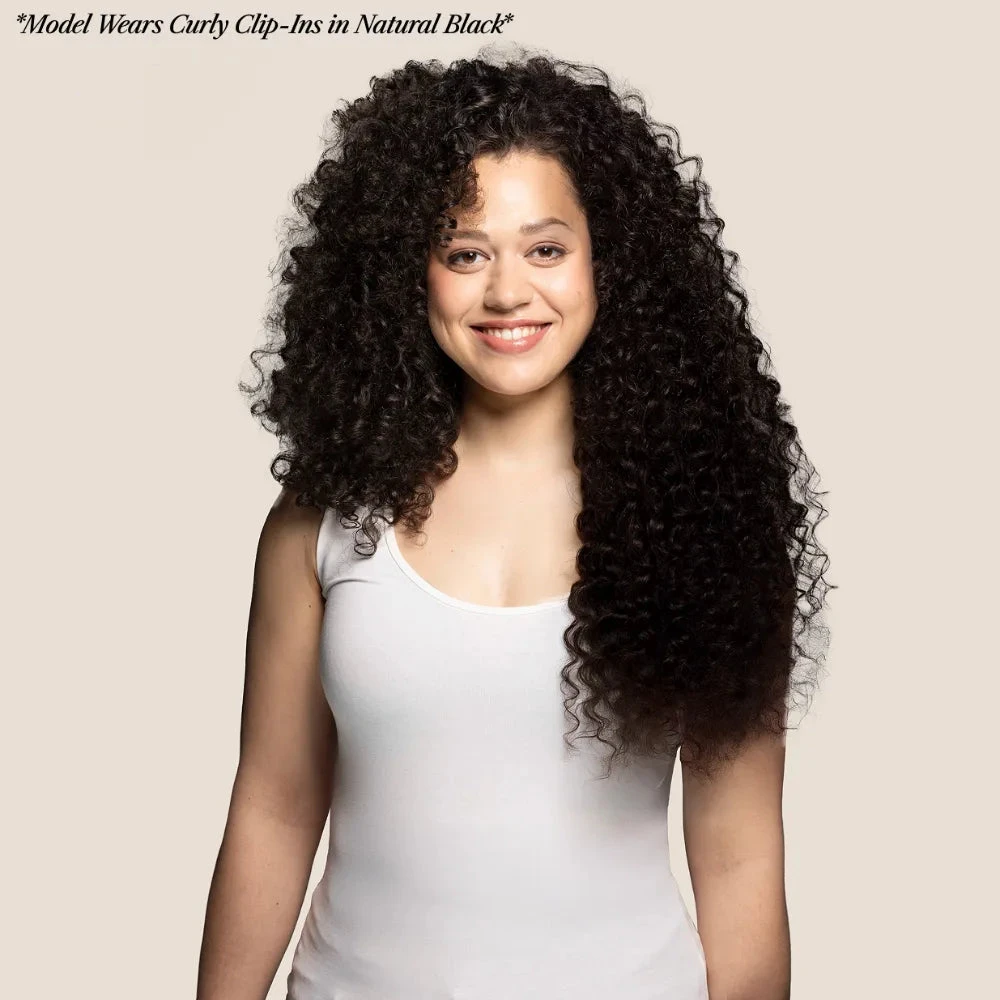 Curly Clip-In Human Hair Extensions - Peaches & Cream (#27/613)(Curly Full Head Remy Clip In Human Hair Extensions Blonde Mix 27 613) 3 Curly Clip-In Human Hair Extensions - Peaches & Cream (#27/613)(Curly Full Head Remy Clip In Human Hair Extensions Blonde Mix 27 613) - Image 3