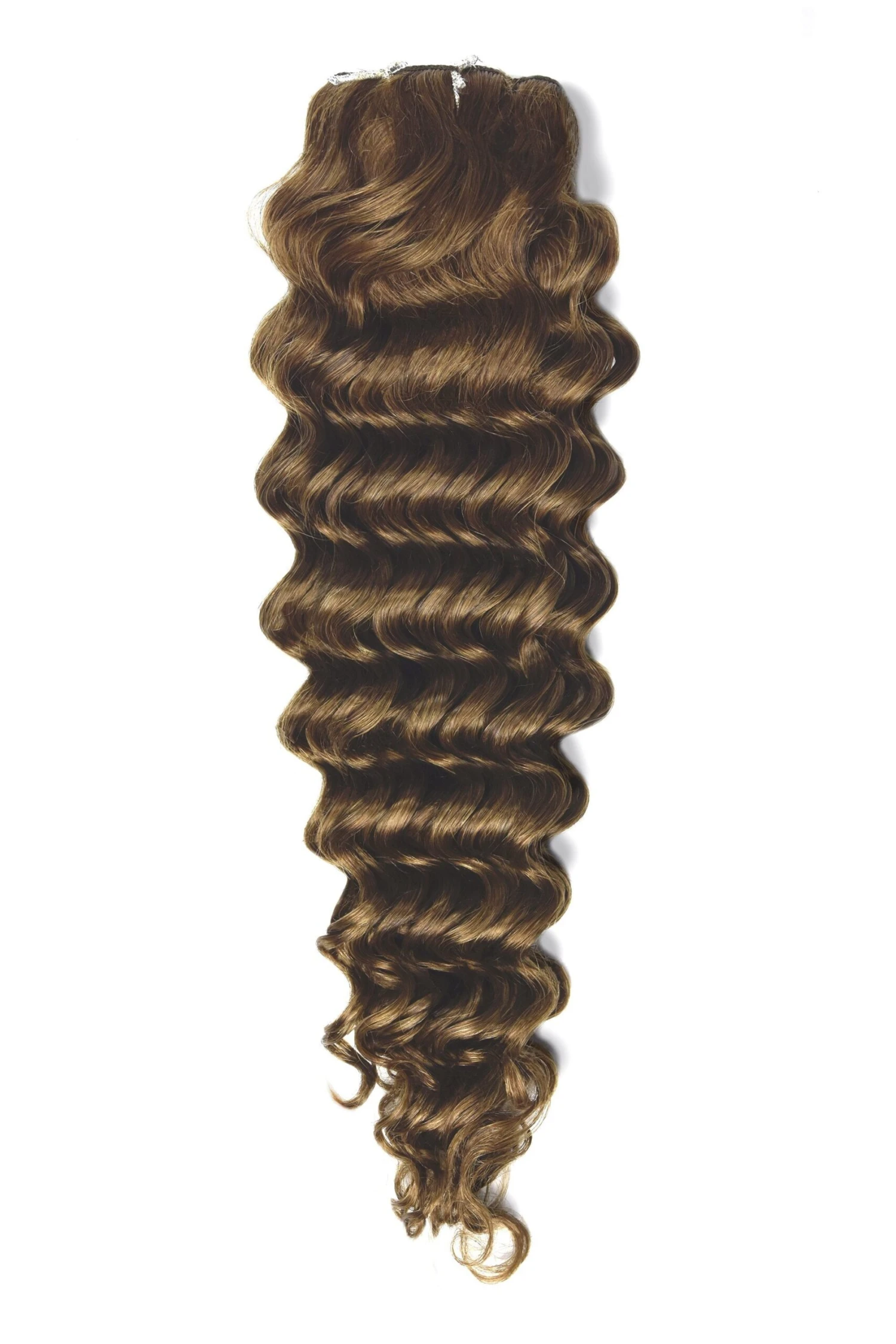 Curly Clip-In Human Hair Extensions - Chestnut Brown (#6)(Curly Full Head Remy Clip In Human Hair Extensions Light Chestnut Brown 6) 1 Curly Clip-In Human Hair Extensions - Chestnut Brown (#6)(Curly Full Head Remy Clip In Human Hair Extensions Light Chestnut Brown 6)