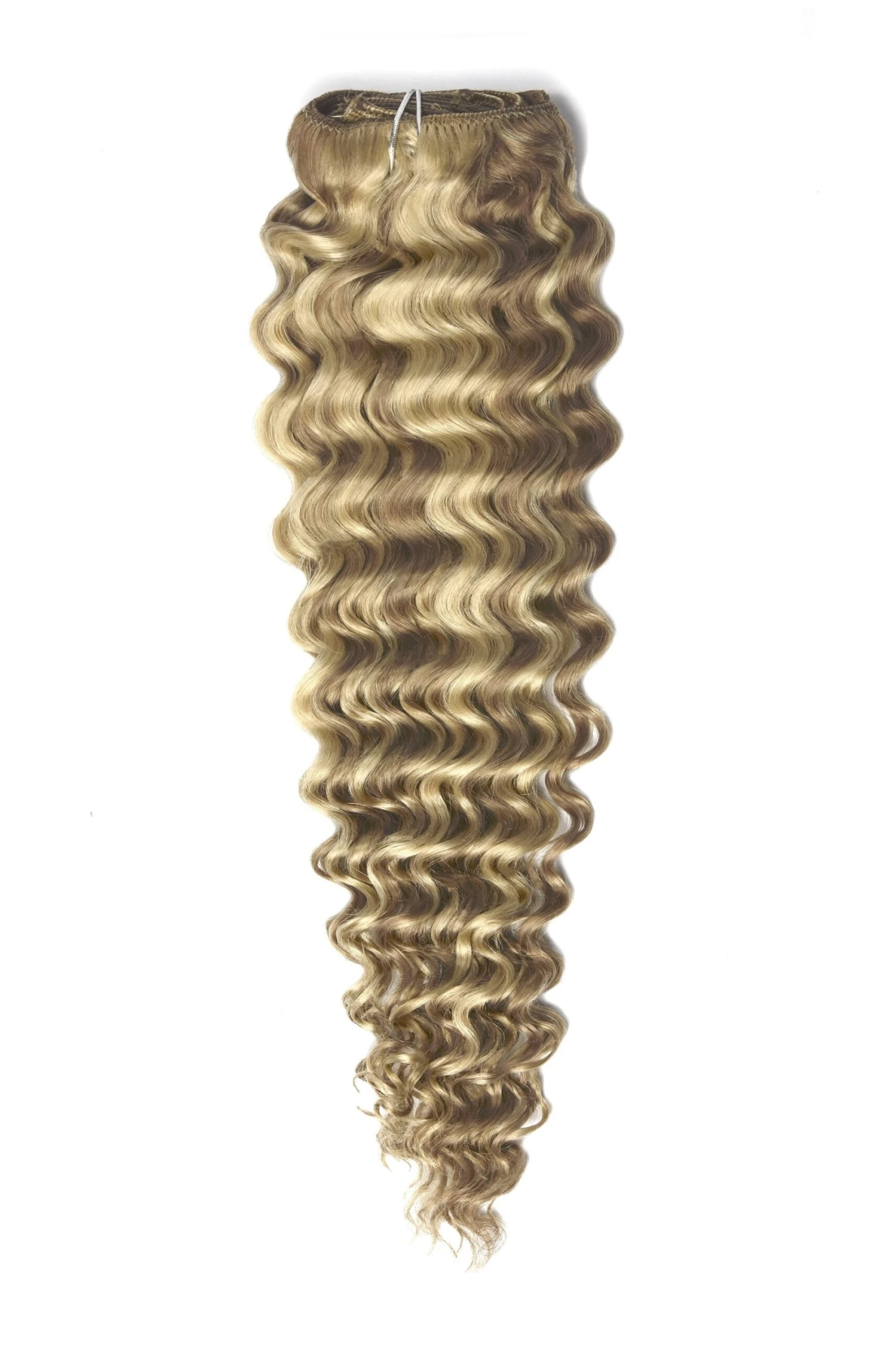 Curly Clip-In Human Hair Extensions - Biscuit Blondey (#18/613)(Curly Full Head Remy Clip In Human Hair Extensions Brown Blonde Mix 18 613) 1 Curly Clip-In Human Hair Extensions - Biscuit Blondey (#18/613)(Curly Full Head Remy Clip In Human Hair Extensions Brown Blonde Mix 18 613)