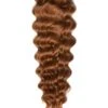 Curly Clip-In Human Hair Extensions - Flaming Ginger (#350)(Curly Full Head Remy Clip In Human Hair Extensions Ginger Red Natural Red 350)