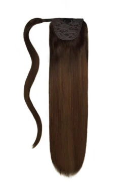 Espresso Melt Balayage Straight Up Wrap Around Ponytail Extension(Dark Espresso Melt Straight Up Wrap Around Ponytail Extension)