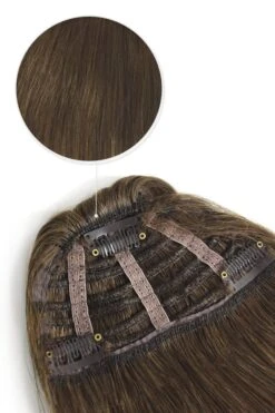 Clip In /on Remy Human Hair Fringe / Bangs - Medium Ash Brown (#8)(Clip In On Human Hair Fringe Bangs Medium Ash Brown 8) -Cliphair Sale Store fake fringe clip in uk