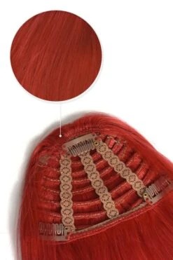 Clip In /on Remy Human Hair Fringe / Bangs - Bright Red(Clip On Fringe Hair Red Fr Red) 6 Clip In /on Remy Human Hair Fringe / Bangs - Bright Red(Clip On Fringe Hair Red Fr Red) -Cliphair Sale Store fake fringe clip in uk human hair bright red