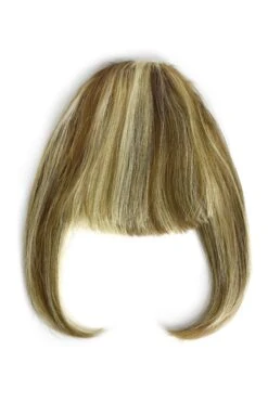 Clip In /on Remy Human Hair Fringe / Bangs - Chestnut Bronde (#6/613)(Clip On Fringe Hair Blonde Mix 6 613 Fr 6 6131)