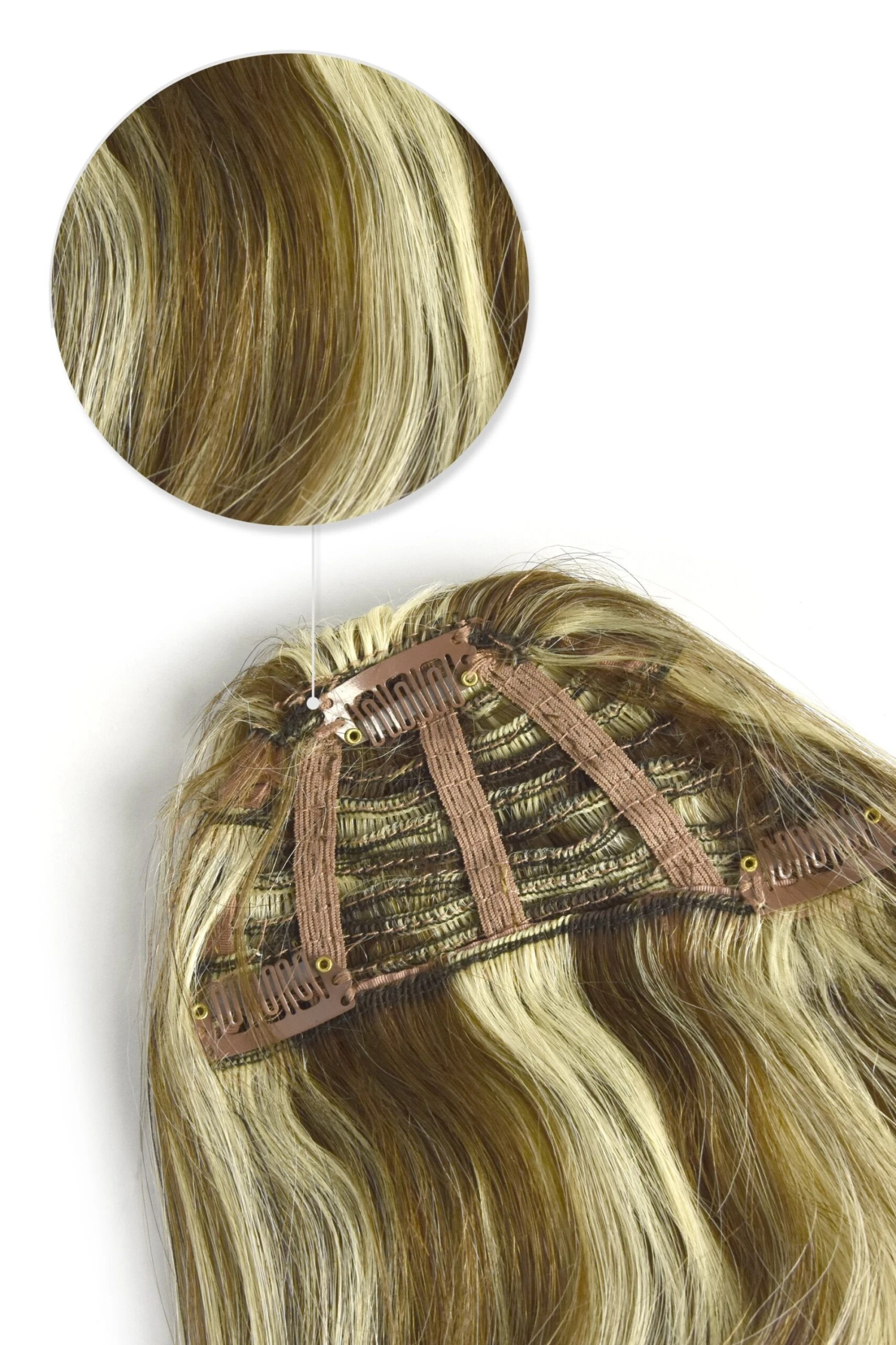 Clip In /on Remy Human Hair Fringe / Bangs - Chestnut Bronde (#6/613)(Clip On Fringe Hair Blonde Mix 6 613 Fr 6 6131) 3 Clip In /on Remy Human Hair Fringe / Bangs - Chestnut Bronde (#6/613)(Clip On Fringe Hair Blonde Mix 6 613 Fr 6 6131) - Image 3