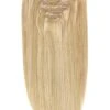 Full Head Remy Clip In Human Hair Extensions - Butterscotch Blonde (#10/16)(Full Head Set Clip In Hair Extensions Brown Blonde Mix 10 16)
