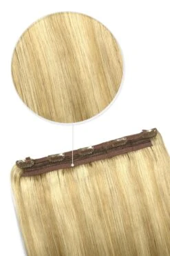 Quad Wefted Remy Clip In Human Hair Extensions - Goldilocks (#16/613)(Quad Wefted Remy Clip In Human Hair Extensions Blonde Mix 16 613)