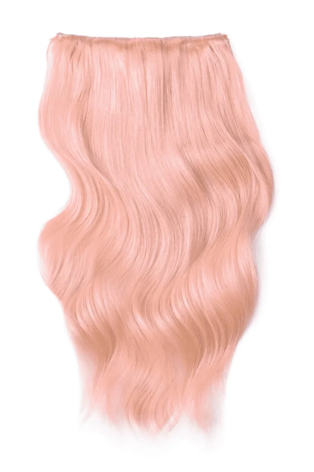 Double Wefted Full Head Remy Clip In Human Hair Extensions - Pastel Pink(Double Wefted Full Head Remy Clip In Human Hair Extensions Pastel Pink) 1 Double Wefted Full Head Remy Clip In Human Hair Extensions - Pastel Pink(Double Wefted Full Head Remy Clip In Human Hair Extensions Pastel Pink)