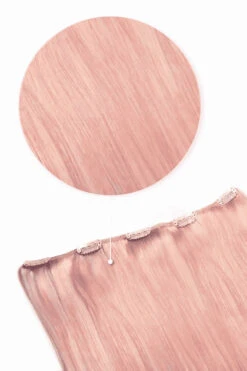 One Piece Top-up Remy Clip In Human Hair Extensions - Pastel Pink(Pastel Pink One Piece Clip In Hair Extensions Top Up)