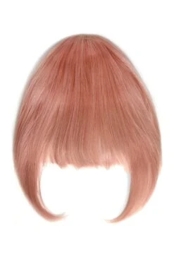 Clip In /on Remy Human Hair Fringe / Bangs - Pink(Clip On Fringe Hair Pink)