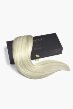 Platinum BlondeMe Remy Royale Double Drawn Weave Extensions(Platinum Blondeme Remy Royale Double Drawn Weave Extensions) -Cliphair Sale Store platinum bh rrh website box