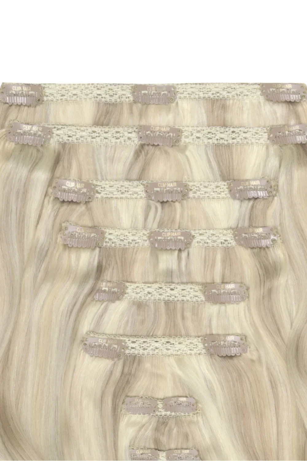 Double Wefted Full Head Remy Clip In Human Hair Extensions - Platinum BlondeMe(Double Wefted Full Head Remy Clip In Human Hair Extensions Platinum Blondeme) 2 Double Wefted Full Head Remy Clip In Human Hair Extensions - Platinum BlondeMe(Double Wefted Full Head Remy Clip In Human Hair Extensions Platinum Blondeme) - Image 2