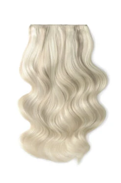 Double Wefted Full Head Remy Clip In Human Hair Extensions - Platinum BlondeMe(Double Wefted Full Head Remy Clip In Human Hair Extensions Platinum Blondeme)