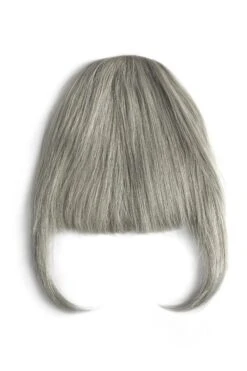 Clip In /on Remy Human Hair Fringe / Bangs - Silver/Grey(Clip In On Remy Human Hair Fringe Bangs Silver)