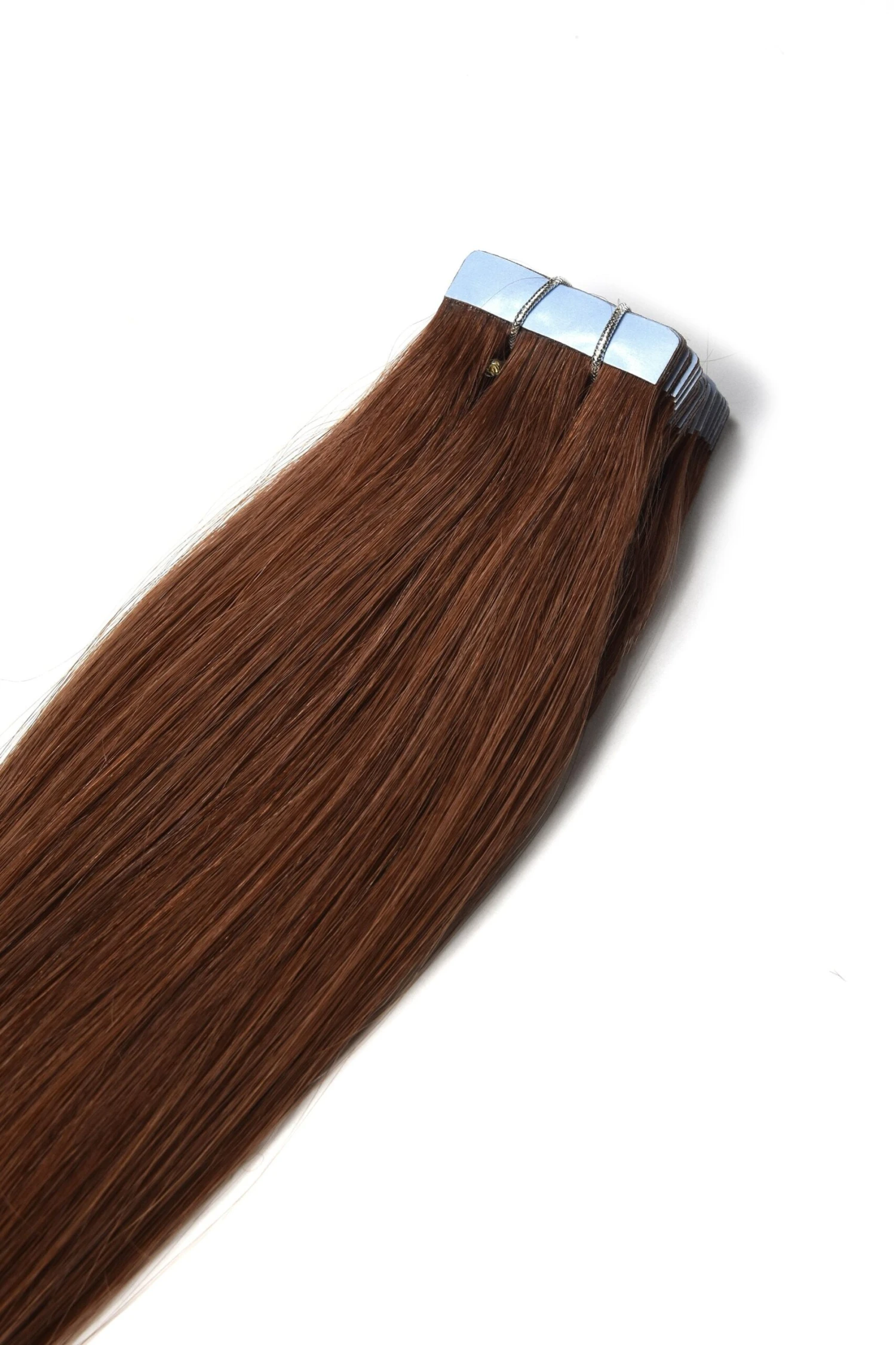 Tape In Remy Human Hair Extensions - Dark Auburn/Copper Red (#33)(Tape In Remy Human Hair Extensions 33) 2 Tape In Remy Human Hair Extensions - Dark Auburn/Copper Red (#33)(Tape In Remy Human Hair Extensions 33) - Image 2