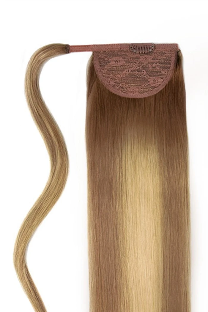 Soft Bronze Balayage Straight Up Wrap Around Ponytail Extension(Soft Bronze Balayage Straight Up Wrap Around Ponytail Extension) 2 Soft Bronze Balayage Straight Up Wrap Around Ponytail Extension(Soft Bronze Balayage Straight Up Wrap Around Ponytail Extension) - Image 2