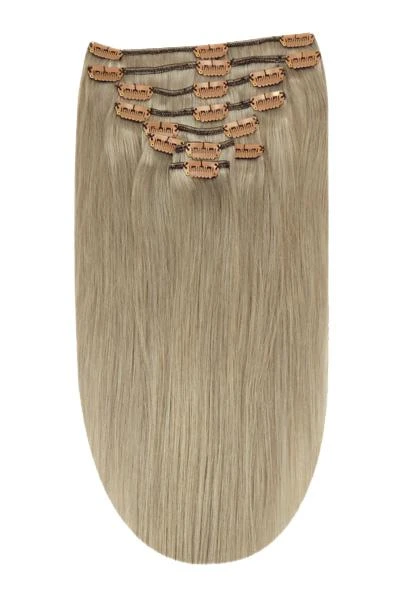 Full Head Remy Clip In Human Hair Extensions - Silver Sand (#SS)(Full Head Remy Clip In Human Hair Extensions Silver Sand Ss)