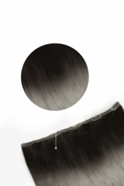 One Piece Top-up Remy Clip In Human Hair Extensions - Silver Black Ombre (#T1B/SG)(Silver Black Ombre T1b Sg One Piece Clip In Hair Extensions Top Up)