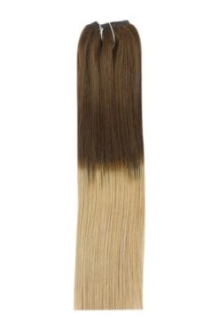 Remy Human Hair Weft/Weave Extensions - Chocolate Honey Ombre (#T4/27)(Remy Human Hair Weft Weave Extensions Ombre T4 27)